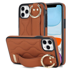 Load image into Gallery viewer, Non-slip Full Coverage Ring PU Phone Case with Wristband, For iPhone 12 Pro / 12, For iPhone 12 Pro Max, For iPhone 12 mini, For iPhone 11 Pro Max, For iPhone 11, For iPhone 11 Pro