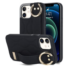 Load image into Gallery viewer, Non-slip Full Coverage Ring PU Phone Case with Wristband, For iPhone 12 Pro / 12, For iPhone 12 Pro Max, For iPhone 12 mini, For iPhone 11 Pro Max, For iPhone 11, For iPhone 11 Pro