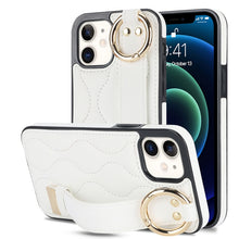 Load image into Gallery viewer, Non-slip Full Coverage Ring PU Phone Case with Wristband, For iPhone 12 Pro / 12, For iPhone 12 Pro Max, For iPhone 12 mini, For iPhone 11 Pro Max, For iPhone 11, For iPhone 11 Pro