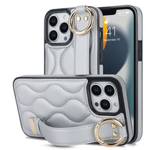 Load image into Gallery viewer, Non-slip Full Coverage Ring PU Phone Case with Wristband, For iPhone 14 Pro, For iPhone 14 Pro Max, For iPhone 13 Pro Max, For iPhone 13 Pro, For iPhone 13, For iPhone 13 mini