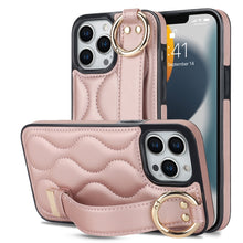 Load image into Gallery viewer, Non-slip Full Coverage Ring PU Phone Case with Wristband, For iPhone 14 Pro, For iPhone 14 Pro Max, For iPhone 13 Pro Max, For iPhone 13 Pro, For iPhone 13, For iPhone 13 mini