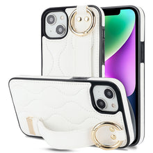 Load image into Gallery viewer, Non-slip Full Coverage Ring PU Phone Case with Wristband, For iPhone 16 Pro Max, For iPhone 16 Pro, For iPhone 16 Plus, For iPhone 16, For iPhone 14 Plus, For iPhone 14