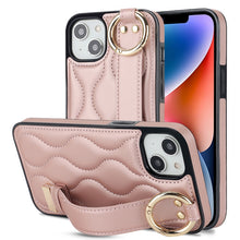 Load image into Gallery viewer, Non-slip Full Coverage Ring PU Phone Case with Wristband, For iPhone 16 Pro Max, For iPhone 16 Pro, For iPhone 16 Plus, For iPhone 16, For iPhone 14 Plus, For iPhone 14