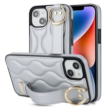 Load image into Gallery viewer, Non-slip Full Coverage Ring PU Phone Case with Wristband, For iPhone 16 Pro Max, For iPhone 16 Pro, For iPhone 16 Plus, For iPhone 16, For iPhone 14 Plus, For iPhone 14