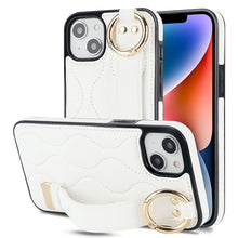 Load image into Gallery viewer, Non-slip Full Coverage Ring PU Phone Case with Wristband, For iPhone 16 Pro Max, For iPhone 16 Pro, For iPhone 16 Plus, For iPhone 16, For iPhone 14 Plus, For iPhone 14