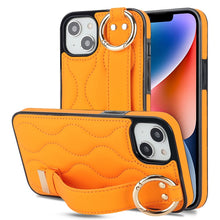 Load image into Gallery viewer, Non-slip Full Coverage Ring PU Phone Case with Wristband, For iPhone 16 Pro Max, For iPhone 16 Pro, For iPhone 16 Plus, For iPhone 16, For iPhone 14 Plus, For iPhone 14