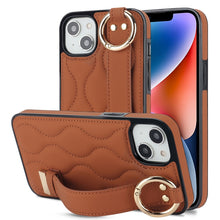 Load image into Gallery viewer, Non-slip Full Coverage Ring PU Phone Case with Wristband, For iPhone 16 Pro Max, For iPhone 16 Pro, For iPhone 16 Plus, For iPhone 16, For iPhone 14 Plus, For iPhone 14