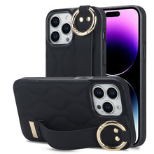 Load image into Gallery viewer, Non-slip Full Coverage Ring PU Phone Case with Wristband, For iPhone 14 Pro, For iPhone 14 Pro Max, For iPhone 13 Pro Max, For iPhone 13 Pro, For iPhone 13, For iPhone 13 mini