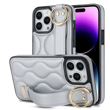 Load image into Gallery viewer, Non-slip Full Coverage Ring PU Phone Case with Wristband, For iPhone 14 Pro, For iPhone 14 Pro Max, For iPhone 13 Pro Max, For iPhone 13 Pro, For iPhone 13, For iPhone 13 mini