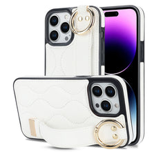 Load image into Gallery viewer, Non-slip Full Coverage Ring PU Phone Case with Wristband, For iPhone 14 Pro, For iPhone 14 Pro Max, For iPhone 13 Pro Max, For iPhone 13 Pro, For iPhone 13, For iPhone 13 mini