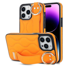 Load image into Gallery viewer, Non-slip Full Coverage Ring PU Phone Case with Wristband, For iPhone 14 Pro, For iPhone 14 Pro Max, For iPhone 13 Pro Max, For iPhone 13 Pro, For iPhone 13, For iPhone 13 mini