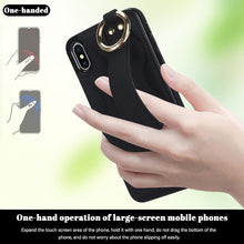 Load image into Gallery viewer, Non-slip Full Coverage Ring PU Phone Case with Wristband, For iPhone XS / X, For iPhone XR, For iPhone XS Max, For iPhone 7 Plus / 8 Plus, For iPhone 7 / 8