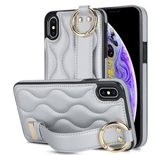 Load image into Gallery viewer, Non-slip Full Coverage Ring PU Phone Case with Wristband, For iPhone XS / X, For iPhone XR, For iPhone XS Max, For iPhone 7 Plus / 8 Plus, For iPhone 7 / 8