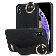 Load image into Gallery viewer, Non-slip Full Coverage Ring PU Phone Case with Wristband, For iPhone XS / X, For iPhone XR, For iPhone XS Max, For iPhone 7 Plus / 8 Plus, For iPhone 7 / 8