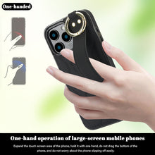 Load image into Gallery viewer, Non-slip Full Coverage Ring PU Phone Case with Wristband, For iPhone 16 Pro Max, For iPhone 16 Pro, For iPhone 16 Plus, For iPhone 16, For iPhone 14 Plus, For iPhone 14