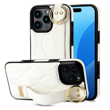 Load image into Gallery viewer, Non-slip Full Coverage Ring PU Phone Case with Wristband, For iPhone 16 Pro Max, For iPhone 16 Pro, For iPhone 16 Plus, For iPhone 16, For iPhone 14 Plus, For iPhone 14