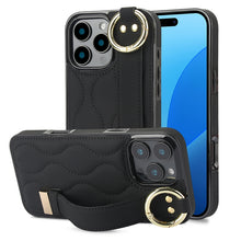 Load image into Gallery viewer, Non-slip Full Coverage Ring PU Phone Case with Wristband, For iPhone 16 Pro Max, For iPhone 16 Pro, For iPhone 16 Plus, For iPhone 16, For iPhone 14 Plus, For iPhone 14