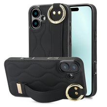 Load image into Gallery viewer, Non-slip Full Coverage Ring PU Phone Case with Wristband, For iPhone 16 Pro Max, For iPhone 16 Pro, For iPhone 16 Plus, For iPhone 16, For iPhone 14 Plus, For iPhone 14