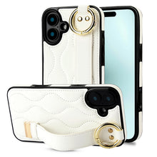 Load image into Gallery viewer, Non-slip Full Coverage Ring PU Phone Case with Wristband, For iPhone 16 Pro Max, For iPhone 16 Pro, For iPhone 16 Plus, For iPhone 16, For iPhone 14 Plus, For iPhone 14