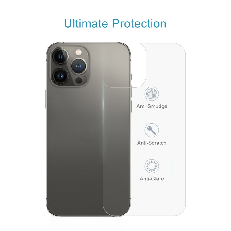 9H 2.5D Half-screen Transparent Back Tempered Glass Film, For iPhone 13 Pro