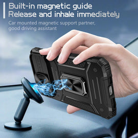 Camshield Robot TPU Hybrid PC Phone Case, For iPhone 15 Pro, For iPhone 15 Plus, For iPhone 15, For iPhone 14 Plus, For iPhone 14, For iPhone 14 Pro, For iPhone 14 Pro Max, For iPhone 13 Pro Max