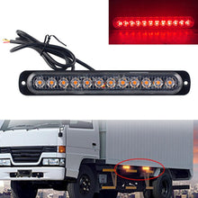 Load image into Gallery viewer, DC12V-24V / 36W Car Truck Emergency Strobe Flash Warning Light 12LEDs Long Ultra-thin Side Lights, DC12V-24V / 36W, DC12V-24V / 36W(Yellow + Red + Yellow)
