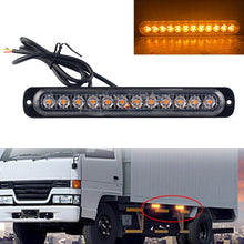 Load image into Gallery viewer, DC12V-24V / 36W Car Truck Emergency Strobe Flash Warning Light 12LEDs Long Ultra-thin Side Lights, DC12V-24V / 36W, DC12V-24V / 36W(Yellow + Red + Yellow)