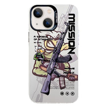 Load image into Gallery viewer, Electroplated Silver Series PC Protective Phone Case, For iPhone 14, For iPhone 14 Pro