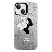 Load image into Gallery viewer, Electroplated Silver Series PC Protective Phone Case, For iPhone 15 Plus, For iPhone 15