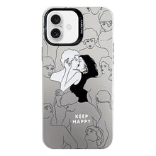 Load image into Gallery viewer, Electroplated Silver Series PC Protective Phone Case, For iPhone 16 Plus, For iPhone 16