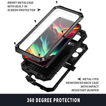 Load image into Gallery viewer, R-JUST Shockproof Life Waterproof Dust-proof Metal + Silicone Phone Case with Holder, For iPhone 15 Pro Max, For iPhone 15 Pro, For iPhone 15 Plus, For iPhone 15