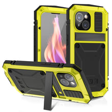 Load image into Gallery viewer, R-JUST Shockproof Life Waterproof Dust-proof Metal + Silicone Phone Case with Holder, For iPhone 15 Pro Max, For iPhone 15 Pro, For iPhone 15 Plus, For iPhone 15