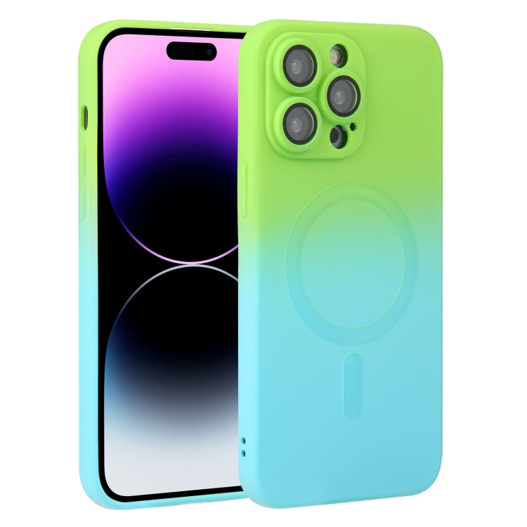 Liquid TPU Silicone Gradient MagSafe Phone Case, For iPhone 16, For iPhone 15 Pro Max, For iPhone 15 Pro, For iPhone 15 Plus, For iPhone 15