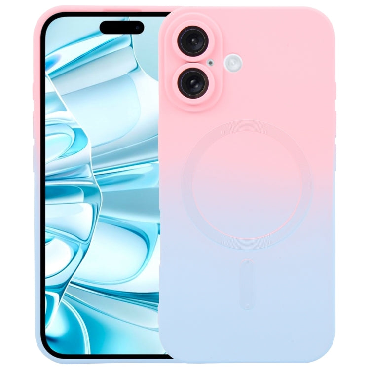 Liquid TPU Silicone Gradient MagSafe Phone Case, For iPhone 16, For iPhone 15 Pro Max, For iPhone 15 Pro, For iPhone 15 Plus, For iPhone 15