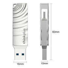 Load image into Gallery viewer, Lenovo Thinkplus MU232 USB 3.2 + USB-C / Type-C Dual Head Flash Drive, 32GB, 64GB, 128GB, 256GB
