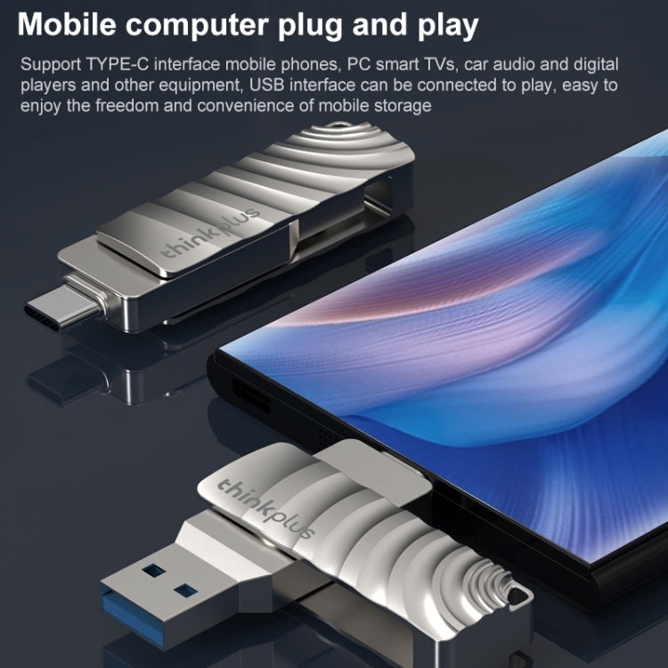 Lenovo Thinkplus MU232 USB 3.2 + USB-C / Type-C Dual Head Flash Drive, 32GB, 64GB, 128GB, 256GB