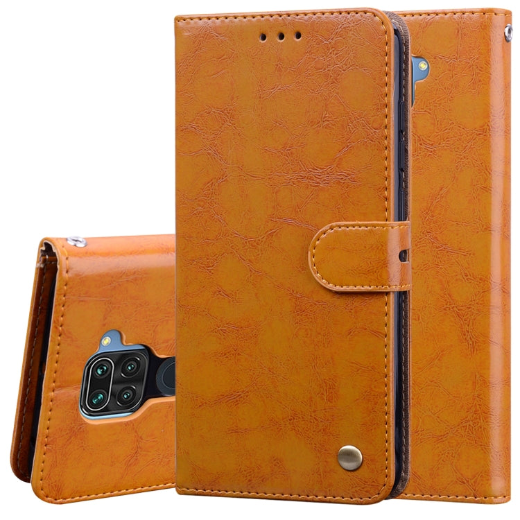 Business Style Oil Wax Texture Horizontal Flip Leather Case with Holder & Card Slots & Wallet