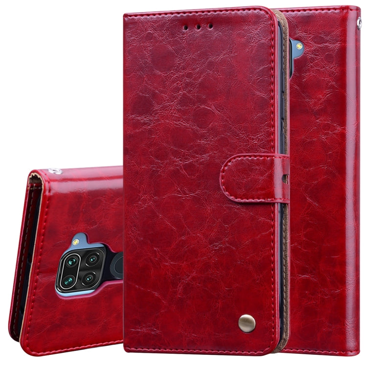 Business Style Oil Wax Texture Horizontal Flip Leather Case with Holder & Card Slots & Wallet