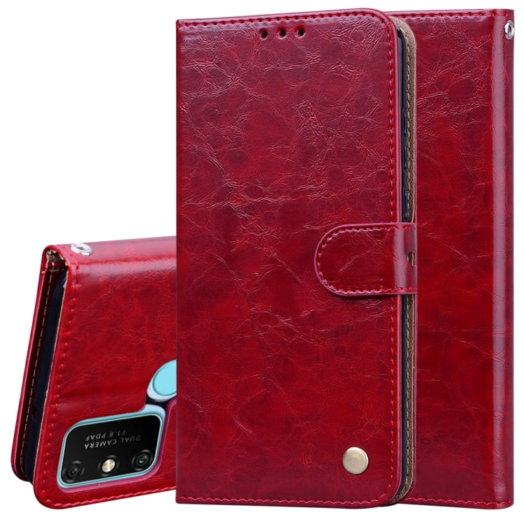 Business Style Oil Wax Texture Horizontal Flip Leather Case with Holder & Card Slots & Wallet