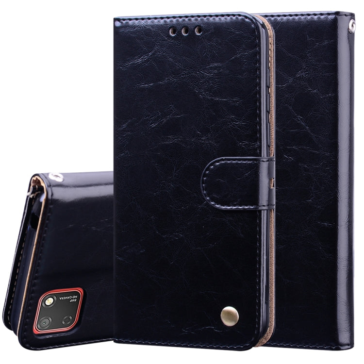 Business Style Oil Wax Texture Horizontal Flip Leather Case with Holder & Card Slots & Wallet