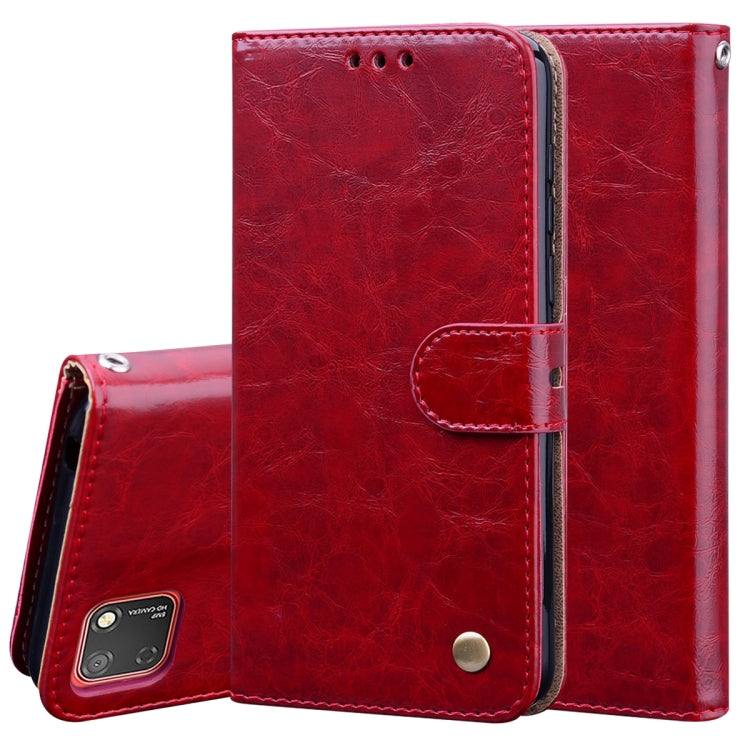 Business Style Oil Wax Texture Horizontal Flip Leather Case with Holder & Card Slots & Wallet