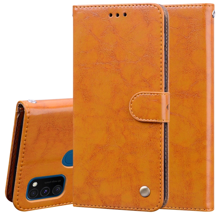 Business Style Oil Wax Texture Horizontal Flip Leather Case with Holder & Card Slots & Wallet
