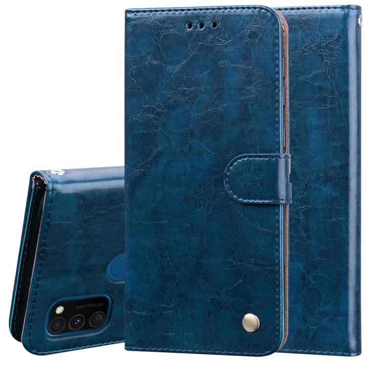 Business Style Oil Wax Texture Horizontal Flip Leather Case with Holder & Card Slots & Wallet