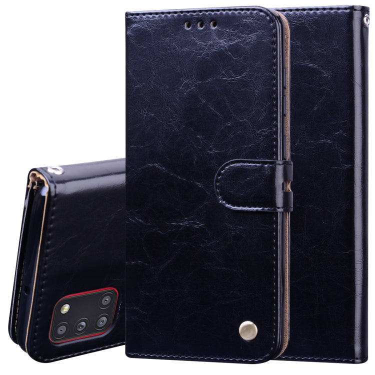 Business Style Oil Wax Texture Horizontal Flip Leather Case with Holder & Card Slots & Wallet