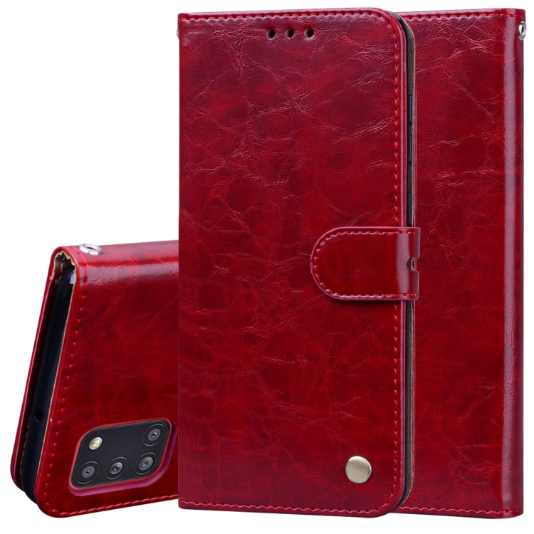 Business Style Oil Wax Texture Horizontal Flip Leather Case with Holder & Card Slots & Wallet