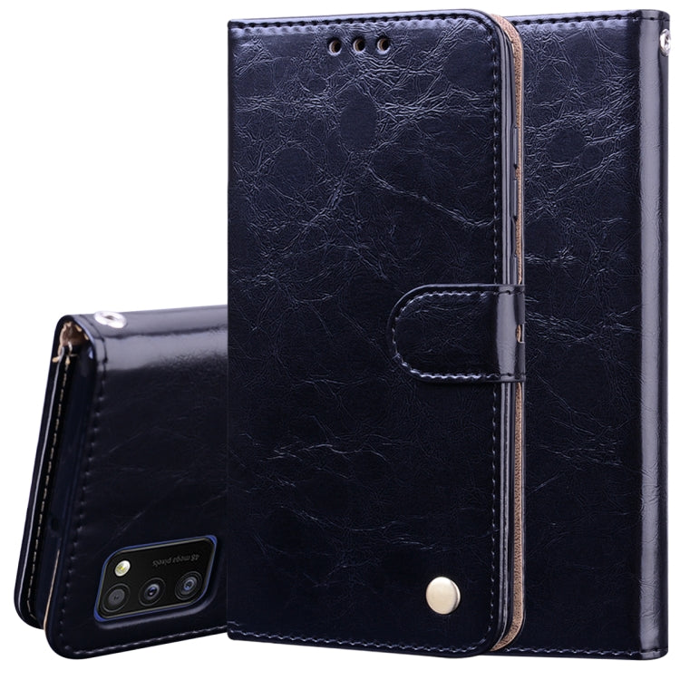 Business Style Oil Wax Texture Horizontal Flip Leather Case with Holder & Card Slots & Wallet