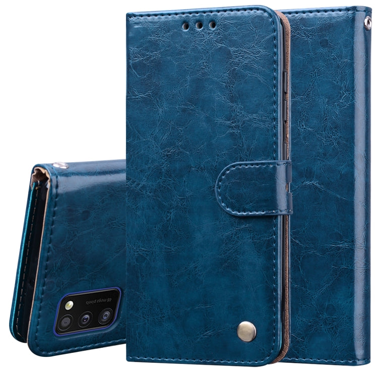 Business Style Oil Wax Texture Horizontal Flip Leather Case with Holder & Card Slots & Wallet