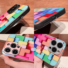 Load image into Gallery viewer, Colorful Toy Bricks Pattern Shockproof Glass Phone Case, For iPhone 6s / 6