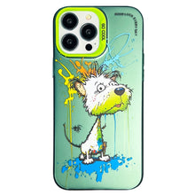 Load image into Gallery viewer, Double Layer Color Silver Series Animal Oil Painting Phone Case, For iPhone 12 Pro, For iPhone 11