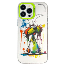 Load image into Gallery viewer, Double Layer Color Silver Series Animal Oil Painting Phone Case, For iPhone 12 Pro, For iPhone 11